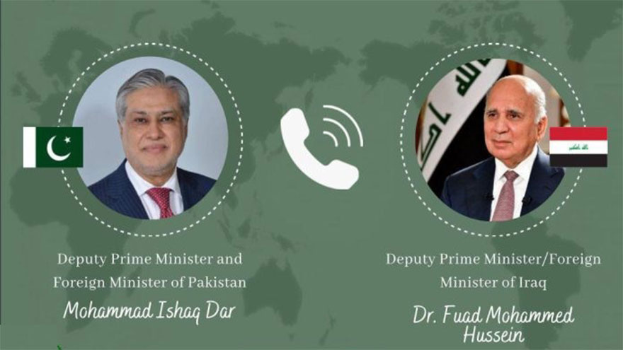 Pakistan, Iraq vow to cement ties in political, economic domains