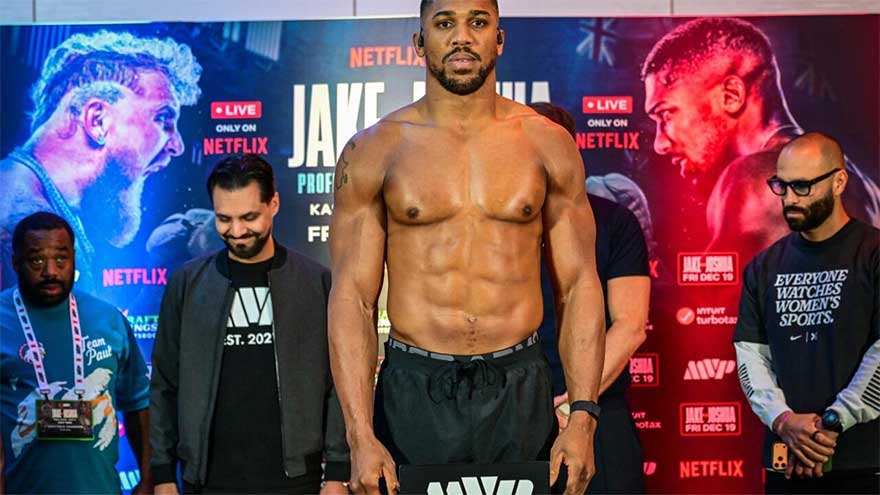 Joshua takes huge weight advantage into Paul fight