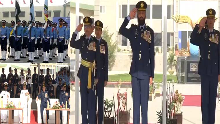 پی اے ایف ایئرمین اکیڈمی کورنگی میں زیر تربیت اہلکاروں کی پاسنگ آؤٹ پریڈ