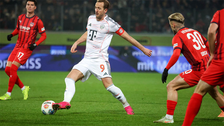Captain Kane helps undermanned Bayern go nine clear
