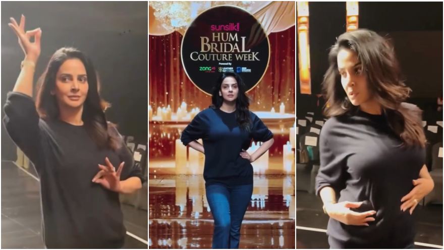 Watch: Saba Qamar stuns in bold rehearsal at Bridal Week