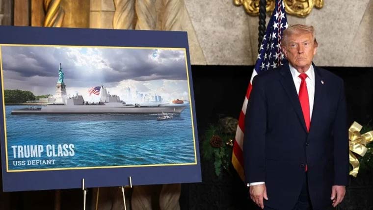 امریکی صدر کا اپنے نام کے جدید جنگی جہاز ’ ٹرمپ کلاس‘ بنانے کا اعلان