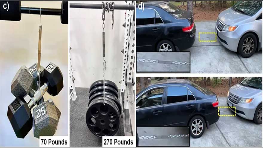 Glue strong enough to tow a car made from used cooking oil