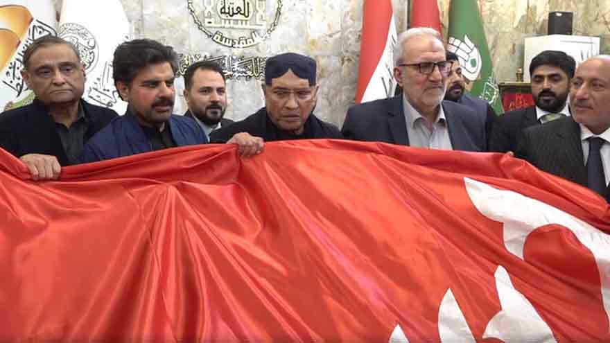 President Zardari visits shrine of Imam Hussain in Karbala