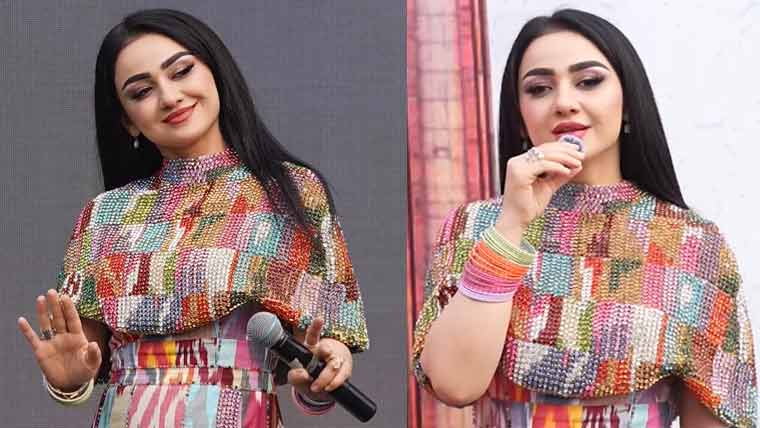 تاجک گلوکارہ نے مشہور پاکستانی گانا ’میرے رشک قمر‘ گا کر سب کو حیران کر دیا