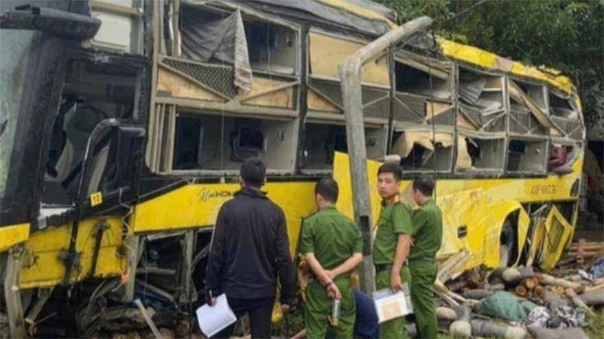 At least 7 killed in Vietnam after bus overturns