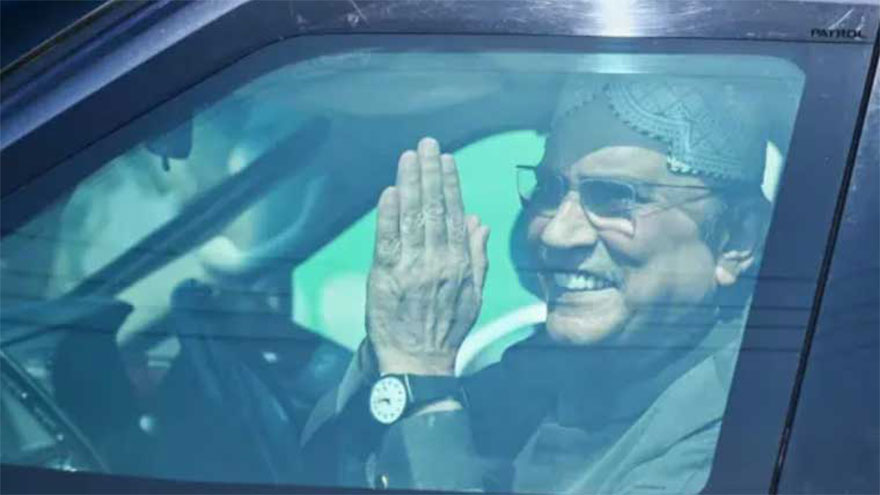 President reviews damages caused by recent floods in village Barhra Patan