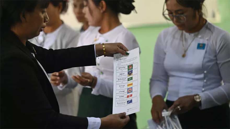Myanmar pro-military party 'winning' junta-run poll first phase: source