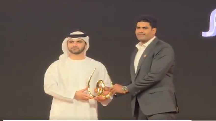 Arshad Nadeem wins Global Breakthrough Athlete Award at Dubai Sports Summit