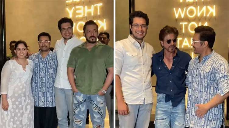 Shah Rukh, Salman and Aamir Khan reunite at 'Loveyapa' screening