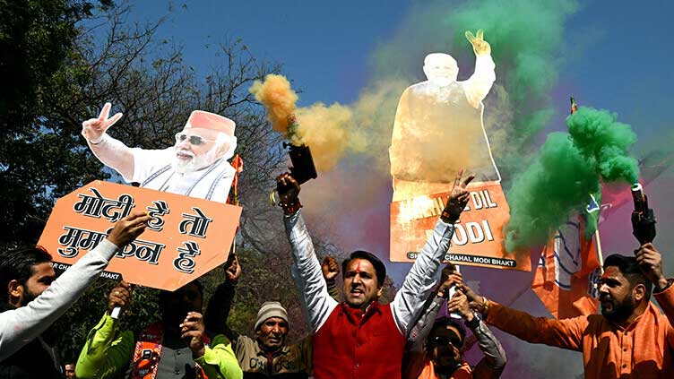Modi's BJP celebrates landslide New Delhi win in local elections