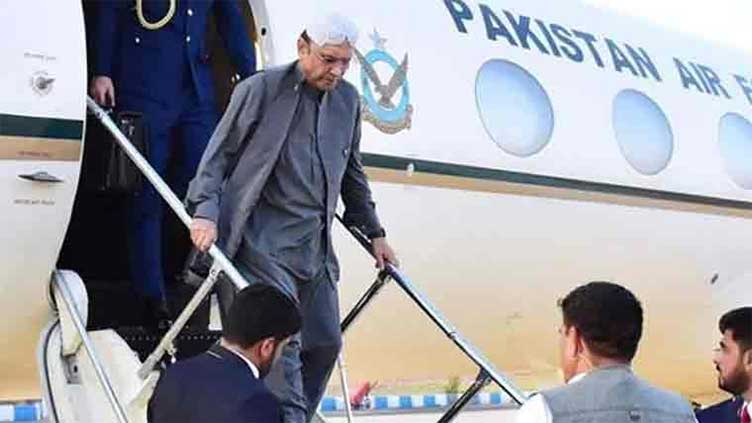 President reaches Karachi after wrapping up China visit