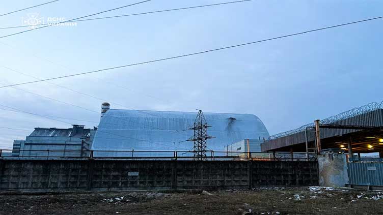 Zelenskiy says Russian drone damages Chornobyl plant's radiation shield