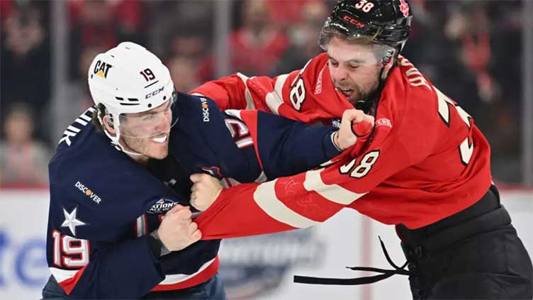 Fist-fights, anthem boos in stormy US, Canada ice hockey clash