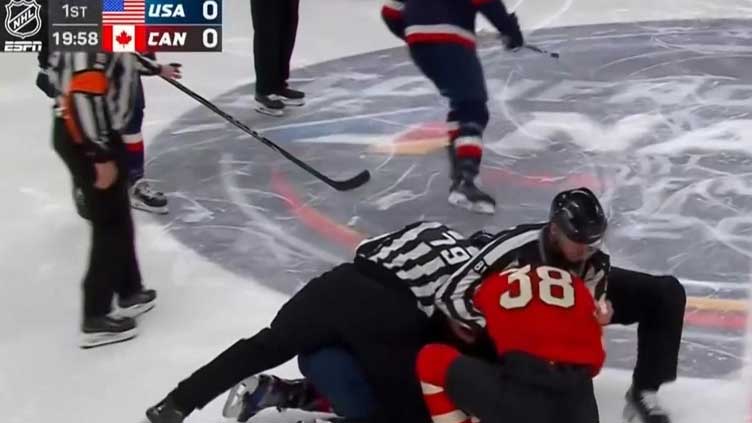 Ice hockey game between USA and Canada has three fights in first nine seconds