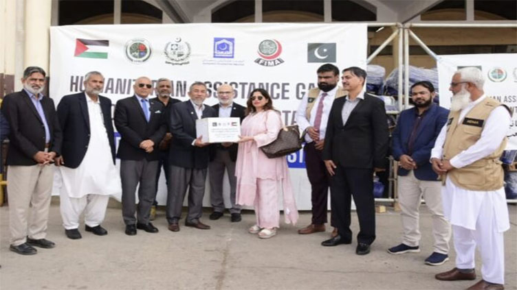 NDMA sends 14th aid shipment of relief supplies to Gaza