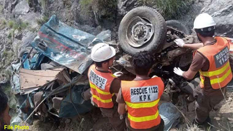 Three killed as van carrying tourists plunges into ravine in Abbottabad