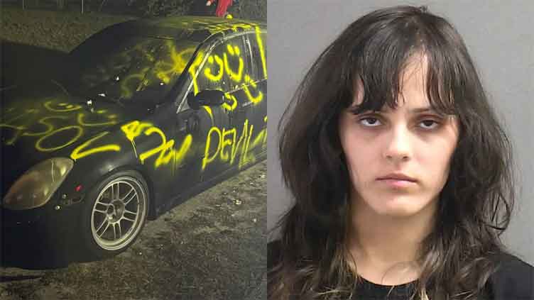 Woman arrested for vandalising ex-boyfriend neighbour's car