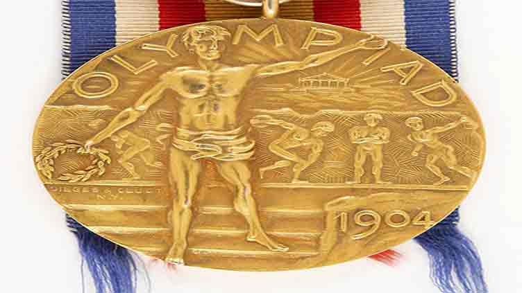 A rare gold medal from the 1904 Olympics is up for auction