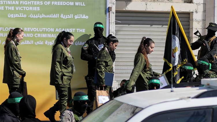 Who were the four female Israeli soldiers released by Hamas?