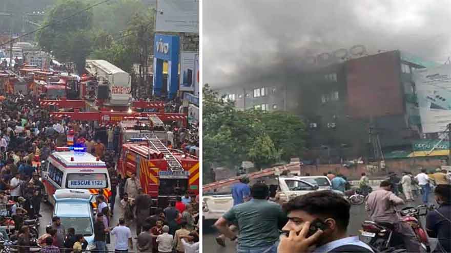Fire at Lahore's Hafeez Center extinguished 