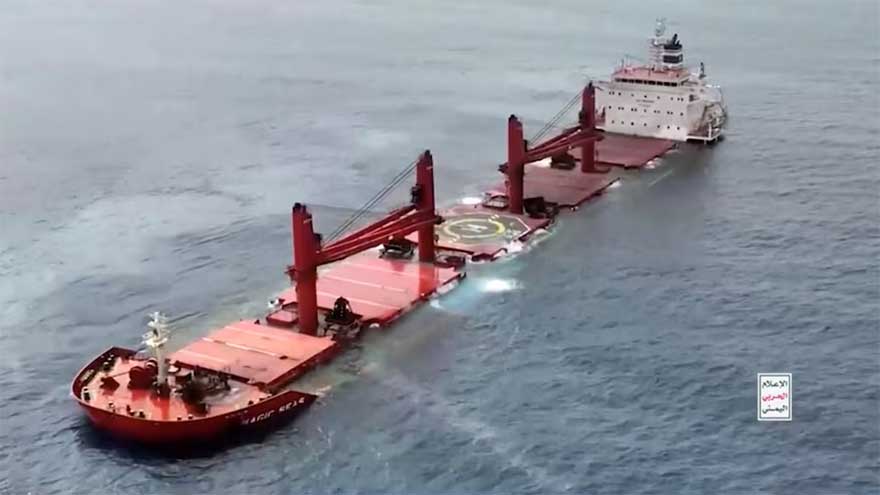 Rescuers save four more survivors from Houthi-struck ship in Red Sea, 10 still missing, operator says