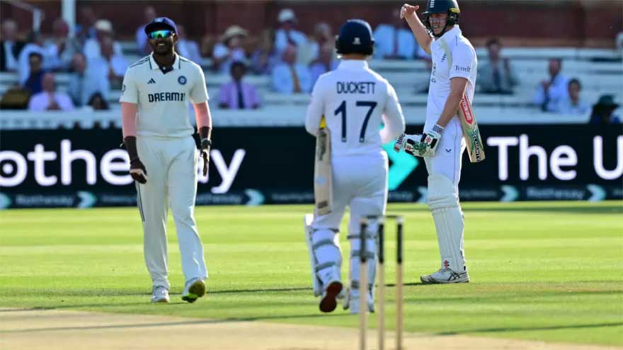 Crawley's last-over 'theatrics' against India spark time-wasting row at Lord's