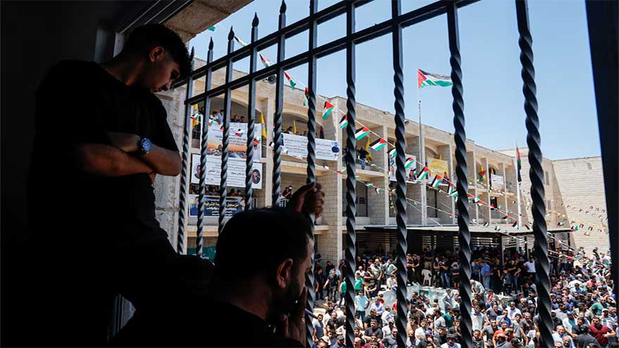 Anger turns towards Washington in West Bank town mourning two men killed by settlers