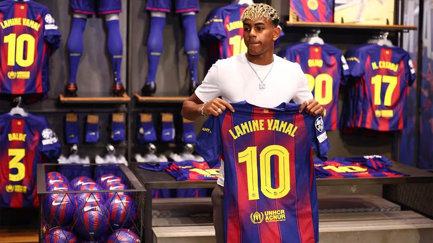 Yamal inherits Barcelona's iconic number 10 jersey