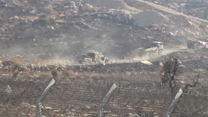 Israeli military vehicles cross into Syrian side of border, day after Damascus strikes