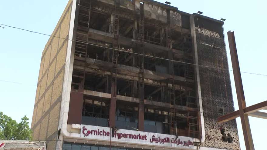Fire at mall in Iraq leaves at least 60 dead, officials say