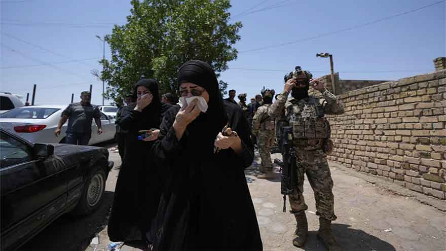 A fire at a shopping center in eastern Iraq kills more than 60 people