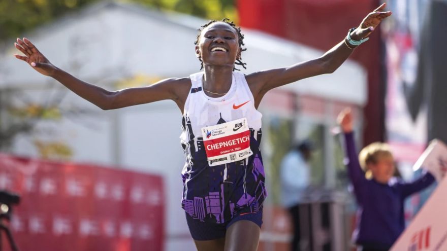 Marathon world record-holder Chepngetich suspended for positive doping test