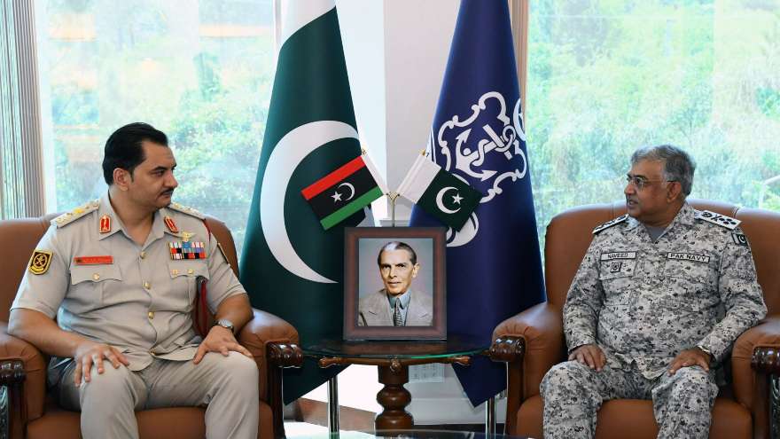 Pakistan Naval chief, Libyan military commander discuss maritime security and future training