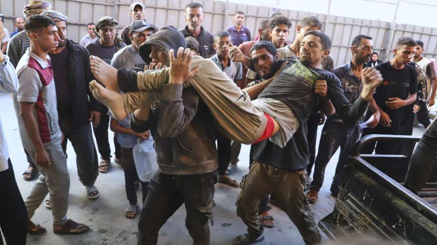 At least 32 killed by Israeli fire while seeking aid in Gaza, hospital says