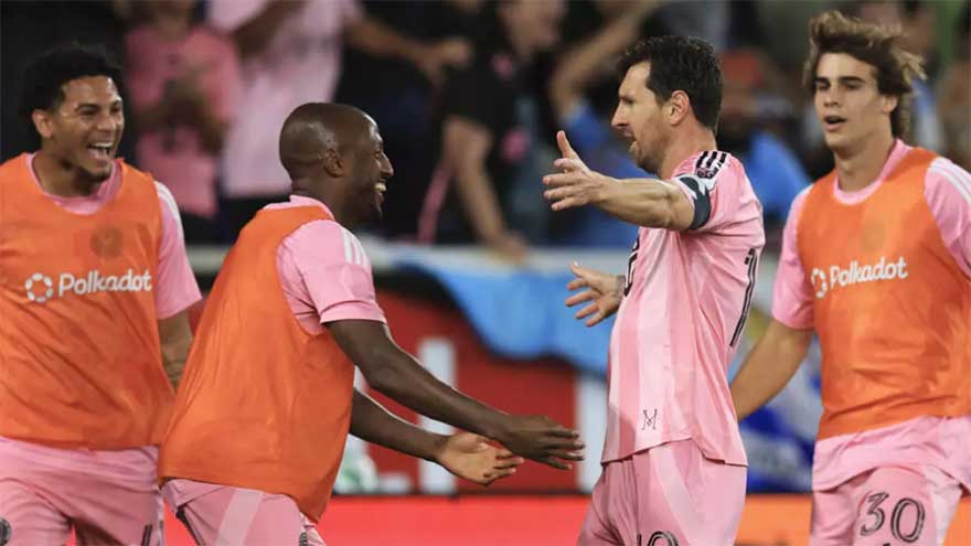 Messi double as Miami bounce back against Red Bulls
