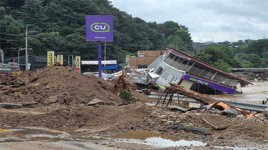 Death toll rises to 14 in South Korea as heavy rain triggers landslide and flooding