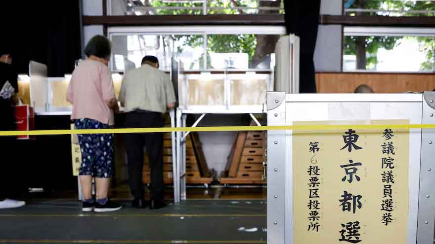 Japan's minority government likely to lose upper house control, exit polls show