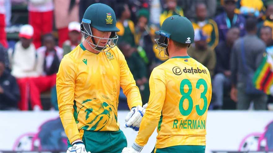 Hermann powers South Africa to T20 win over Zimbabwe