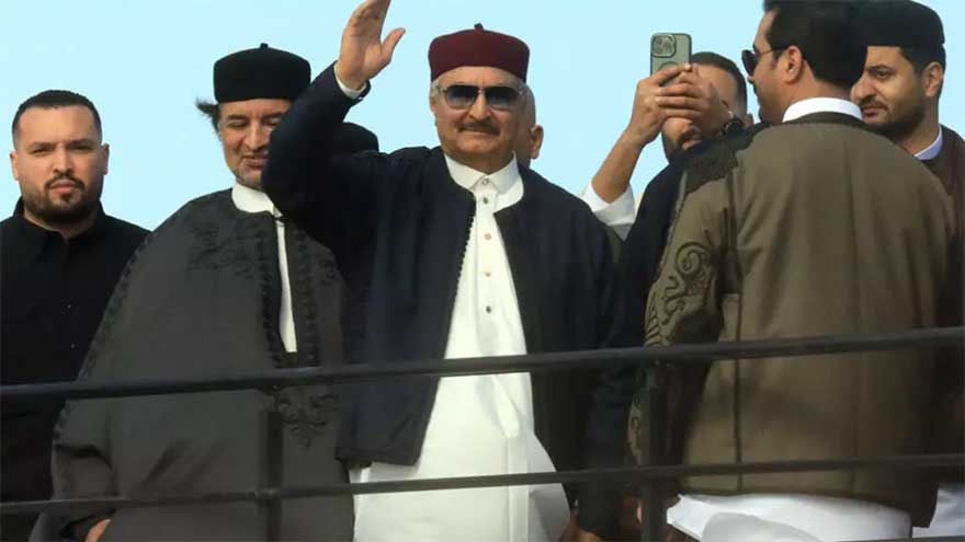 Libya commander Haftar seeks to force international engagement
