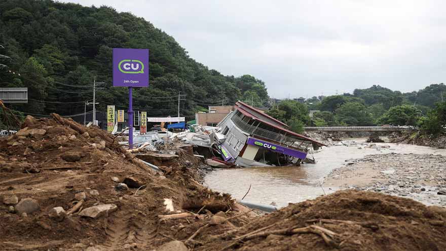 Torrential rain leaves at least 18 dead in South Korea, trail of devastation