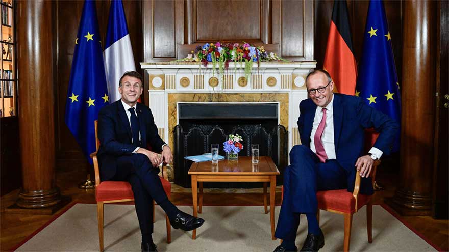 Merz, Macron huddle over NATO and EU-US trade row