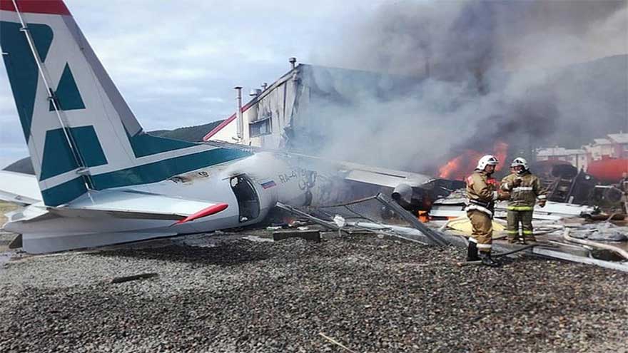 Russian plane crashes in country's east, all 50 aboard feared dead
