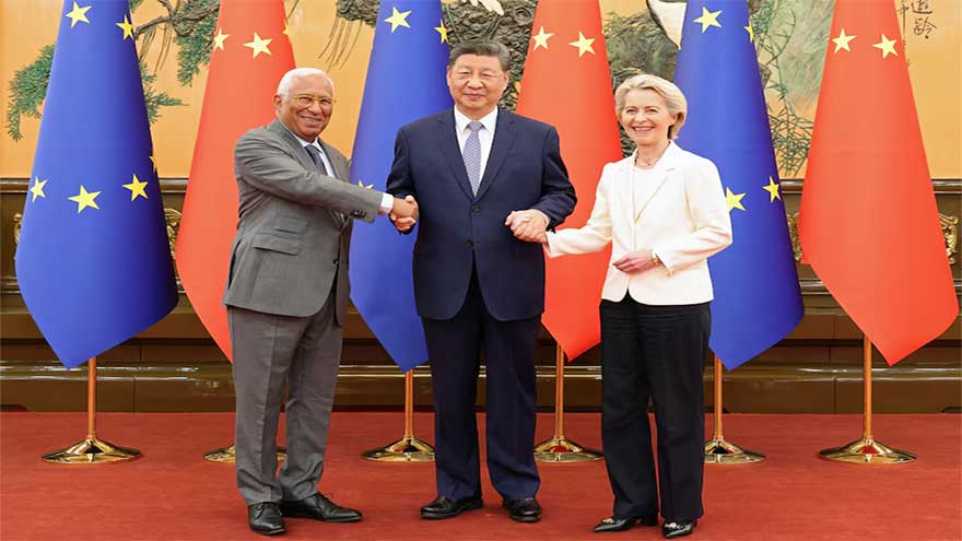 China's Xi calls for 'proper handling of frictions' at tense summit with EU officials