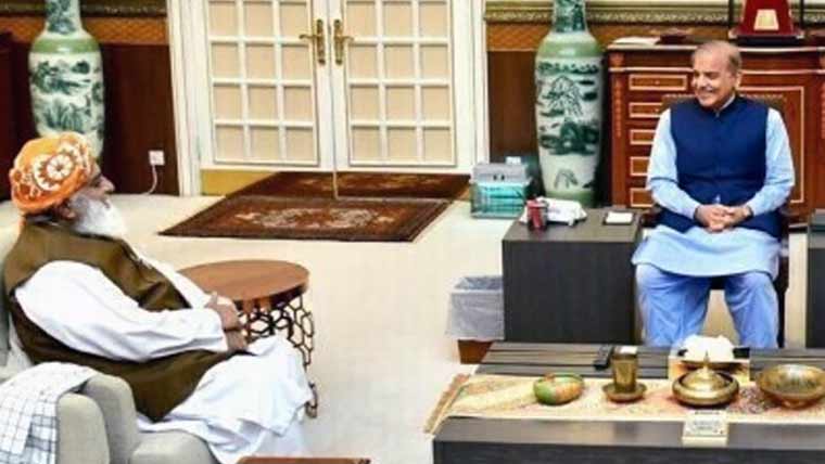 شہباز شریف سے مولانا فضل الرحمان کی ملاقات، قانون سازی پر تحفظات سے آگاہ کیا