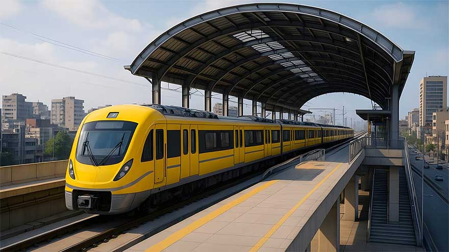 Work on construction design of Yellow Line Metro Train begins