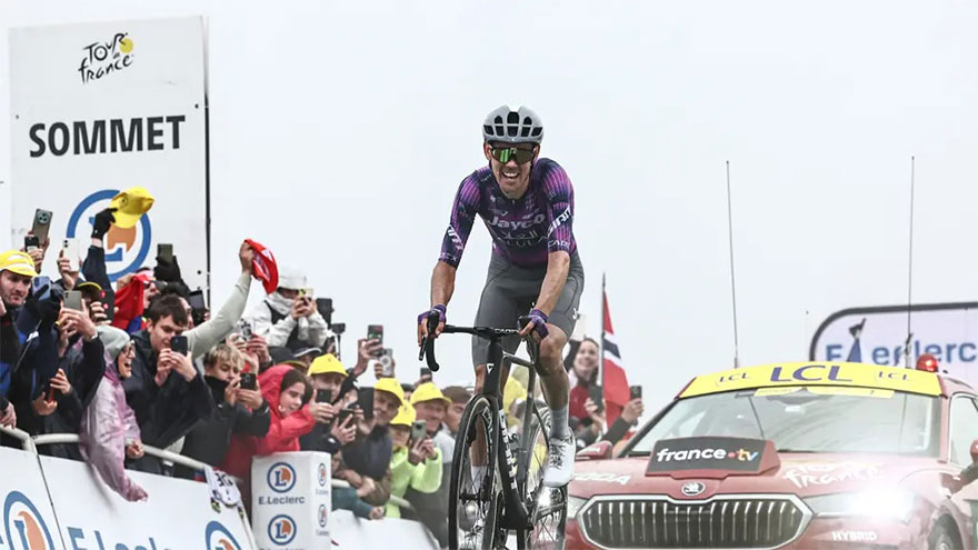 O'Connor climbs to 'brutal' Alpine stage win as Pogacar extends Tour lead