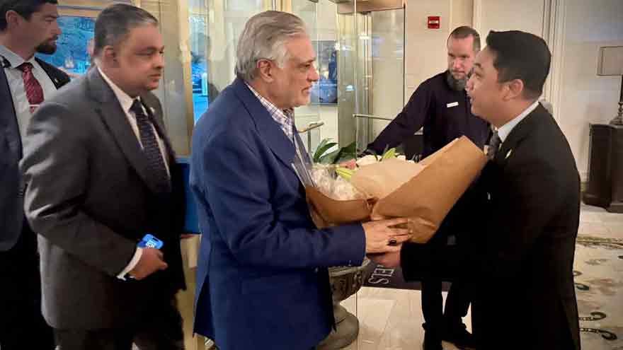 Dar reaches Washington for key meeting with US Secretary of State Rubio