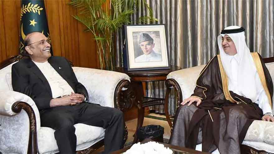 Saudi Ambassador calls on President Zardari to discuss trade, economy and culture