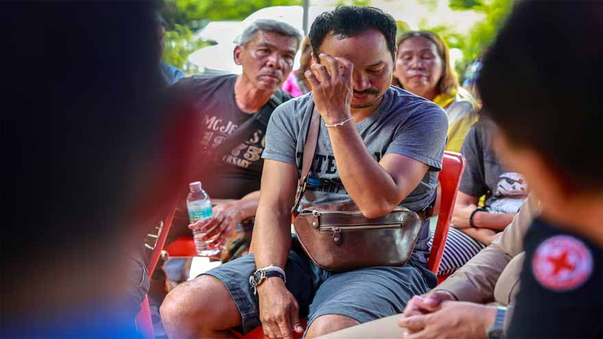 Thai man mourns wife and children killed in shelling near Cambodia border